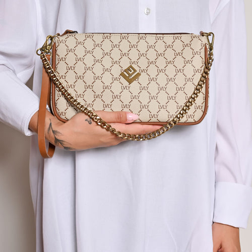 Caldera Large Mosaic Bag | Beige